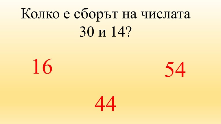 Картинка, върху която да се посочи правилния отговор